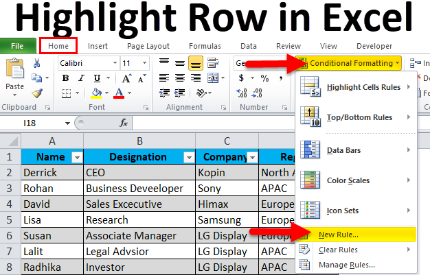 excel for mac highlight row conditional formatting